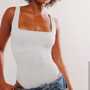 Free People Send Love Seamless Bodysuit cream